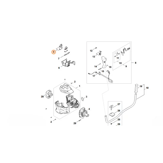 STIHL  Dźwignia blokująca 4851 430 9800